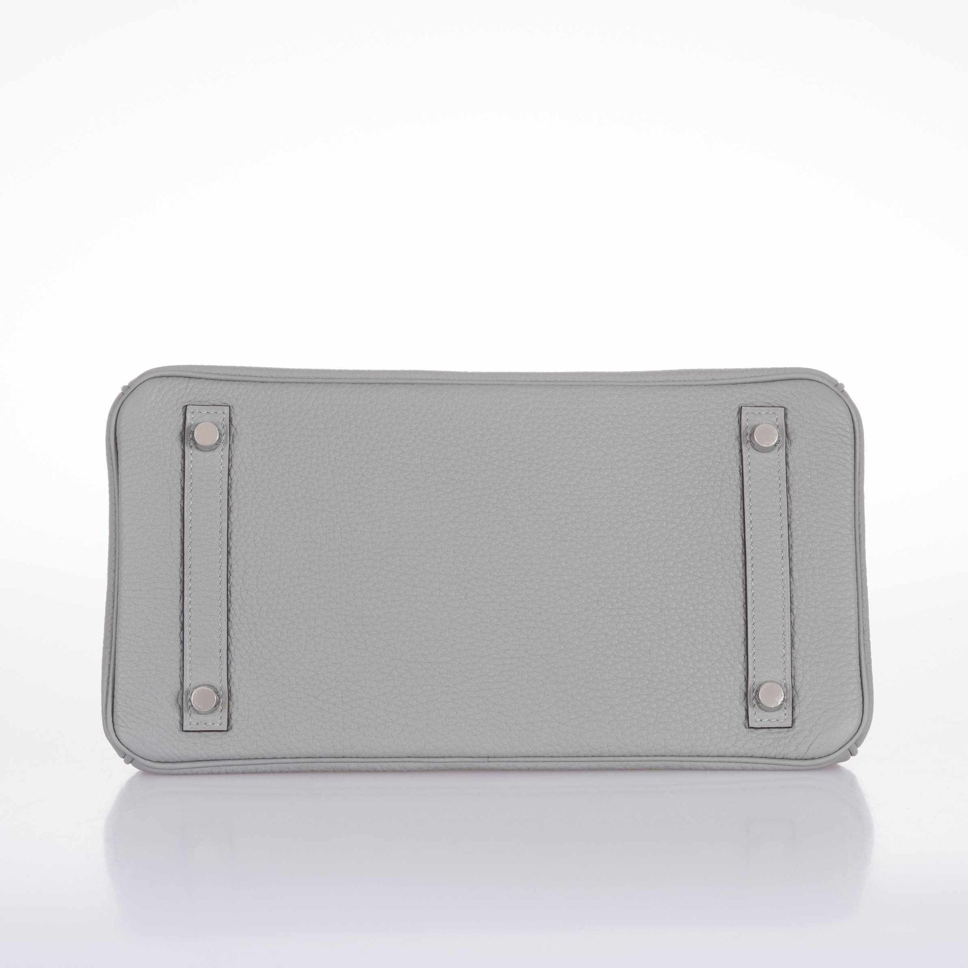 HermesBirkin 30 Gris Mouette Togo Palladium Hardware