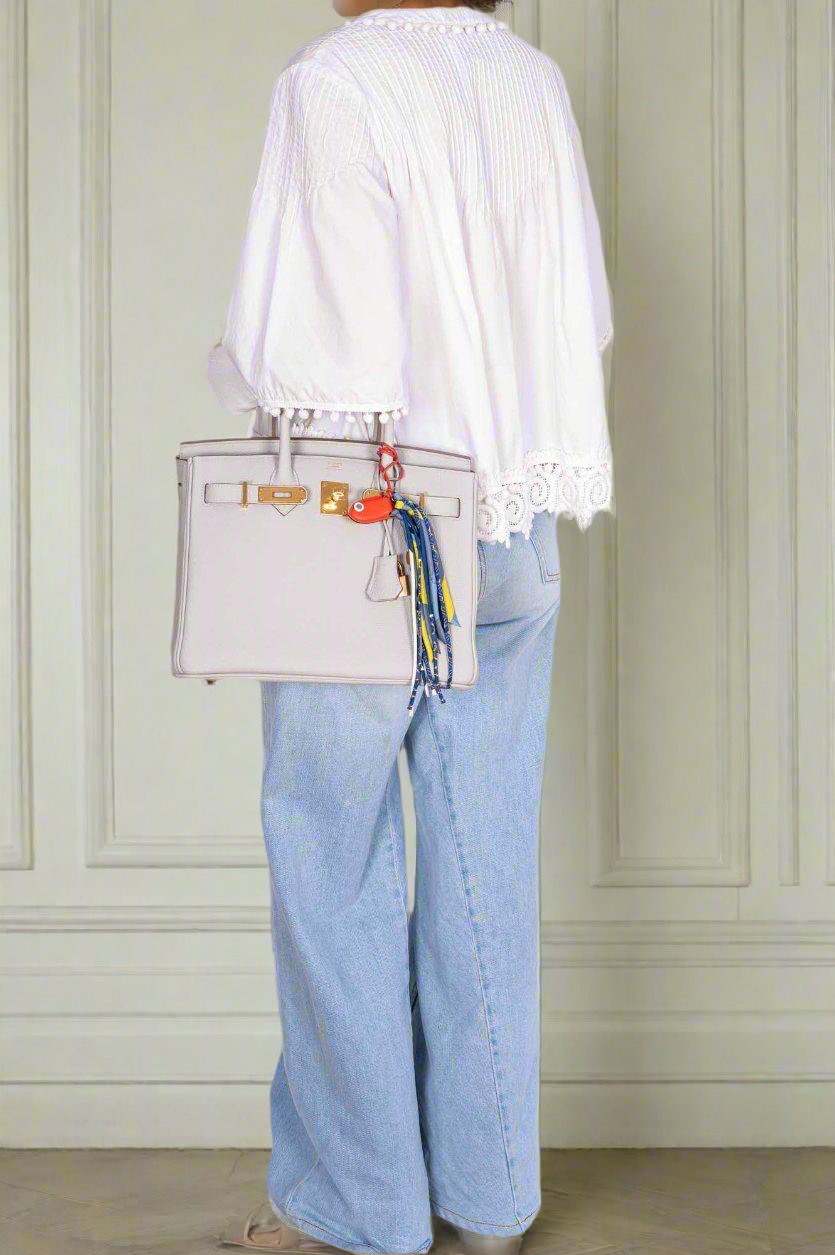 HermesBirkin 30 Gris Perle Togo Gold Hardware