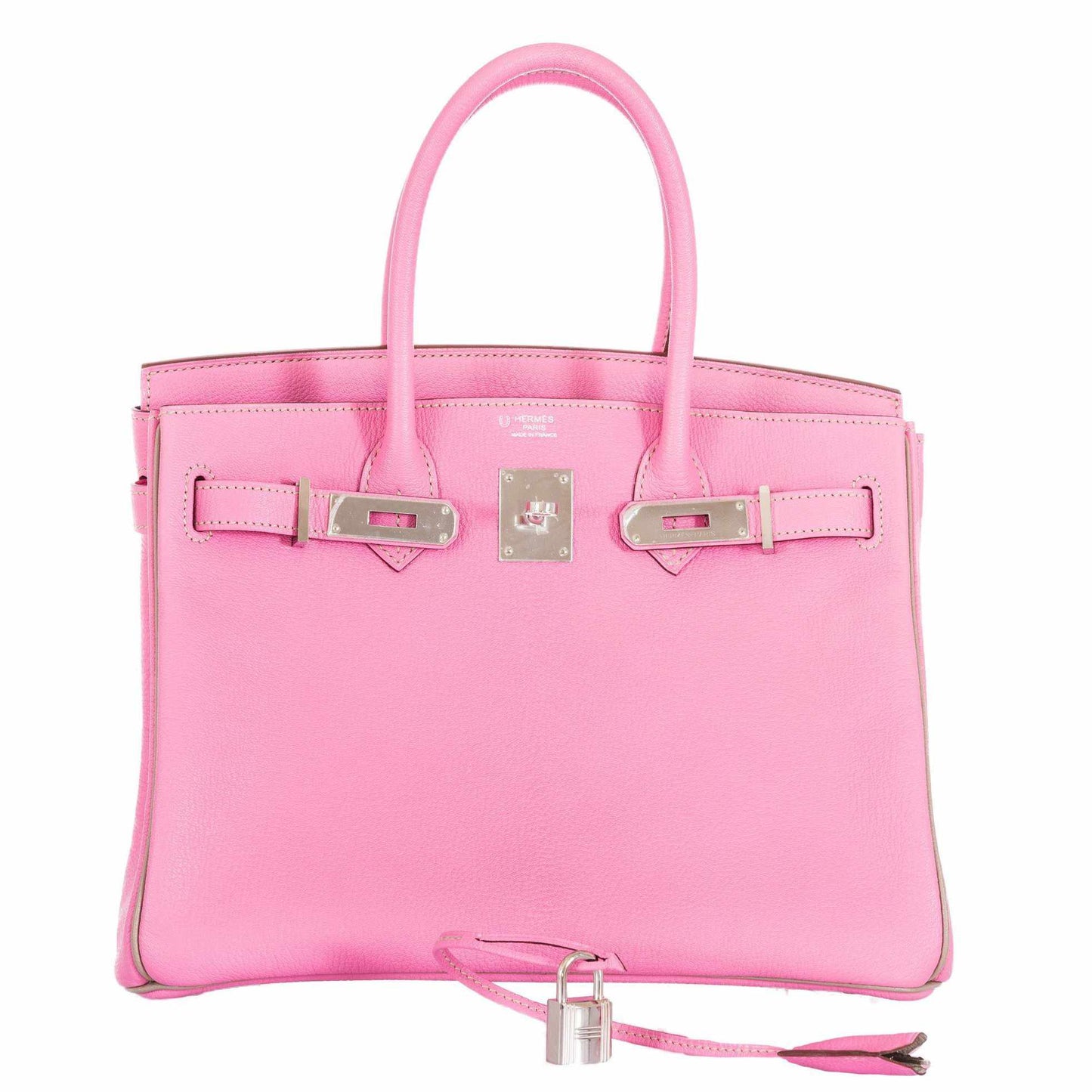 HermesBirkin 30 HSS Bubblegum Pink And Gris Tourterelle Chevre Palladium Hardware