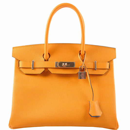 HermesBirkin 30 HSS Jaune d'Or & Gris Mouette Epsom Palladium Hardware