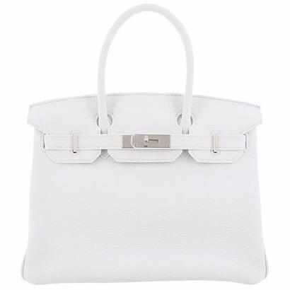 HermesBirkin 30 HSS White Clemence Brushed Palladium Hardware - 2019, D