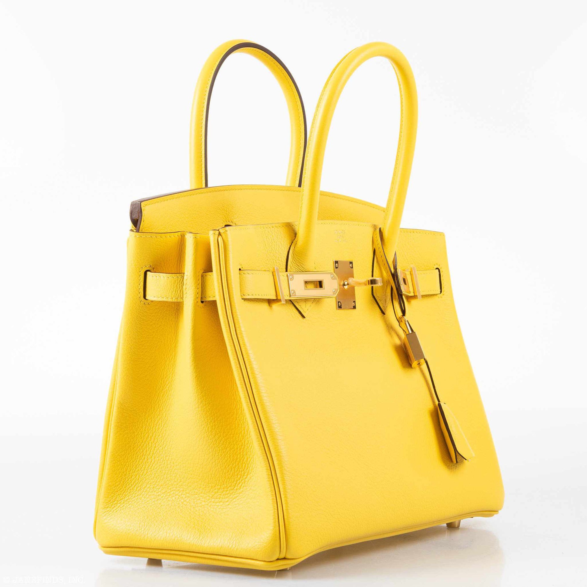 HermesBirkin 30 Jaune de Naples Taurillon Novillo Gold Hardware