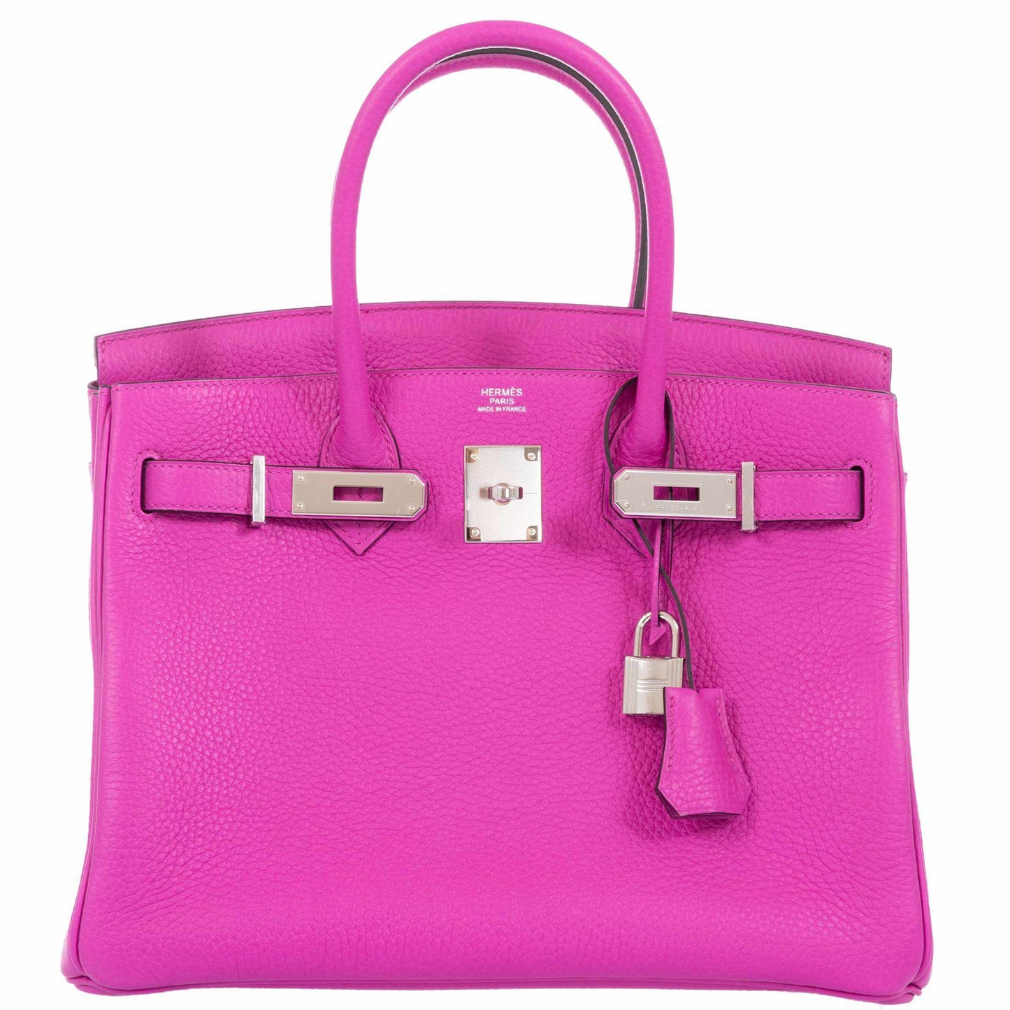 HermesBirkin 30 Magnolia Clemence Palladium Hardware