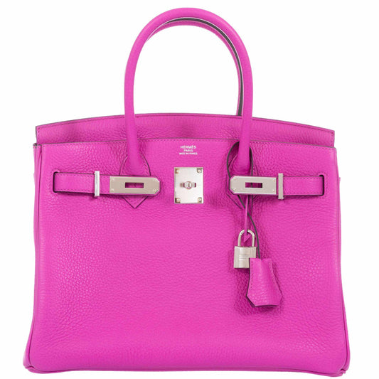 HermesBirkin 30 Magnolia Clemence Palladium Hardware