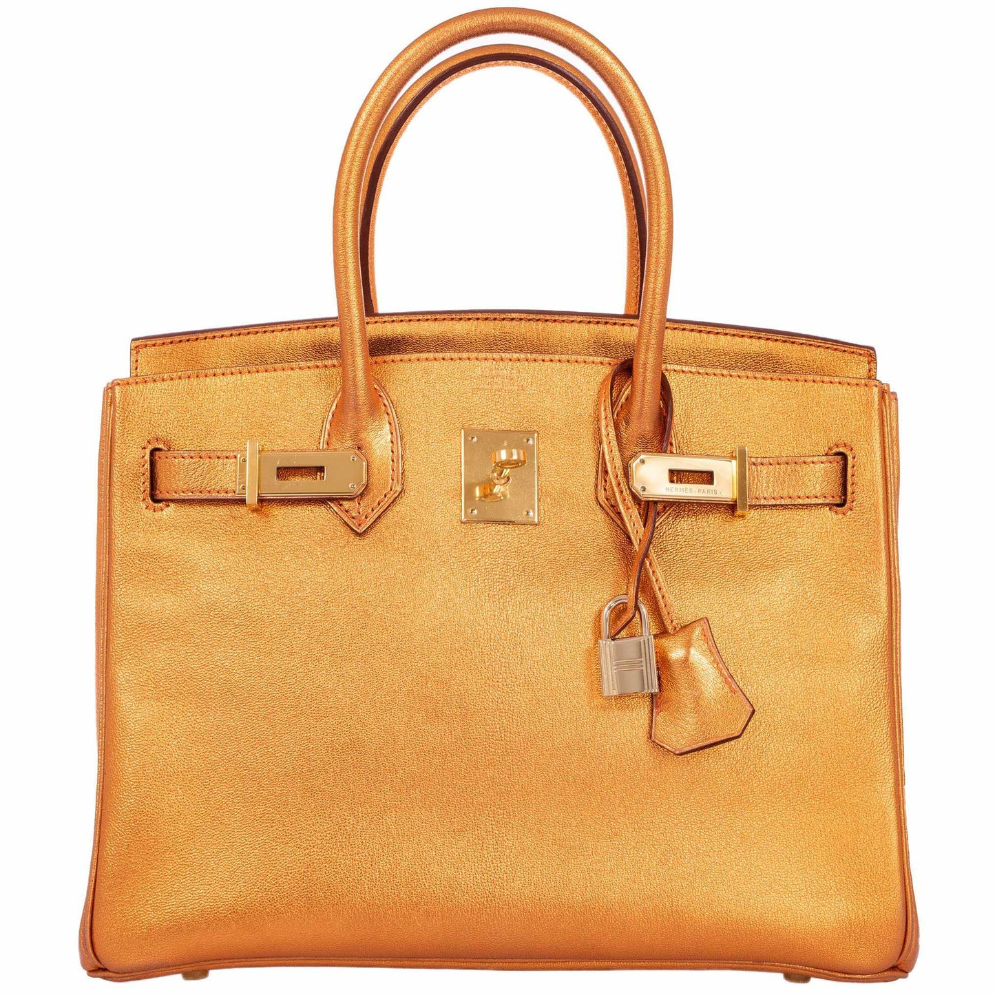 HermesBirkin 30 Metallic Bronze Chevre Gold Hardware - Limited Edition