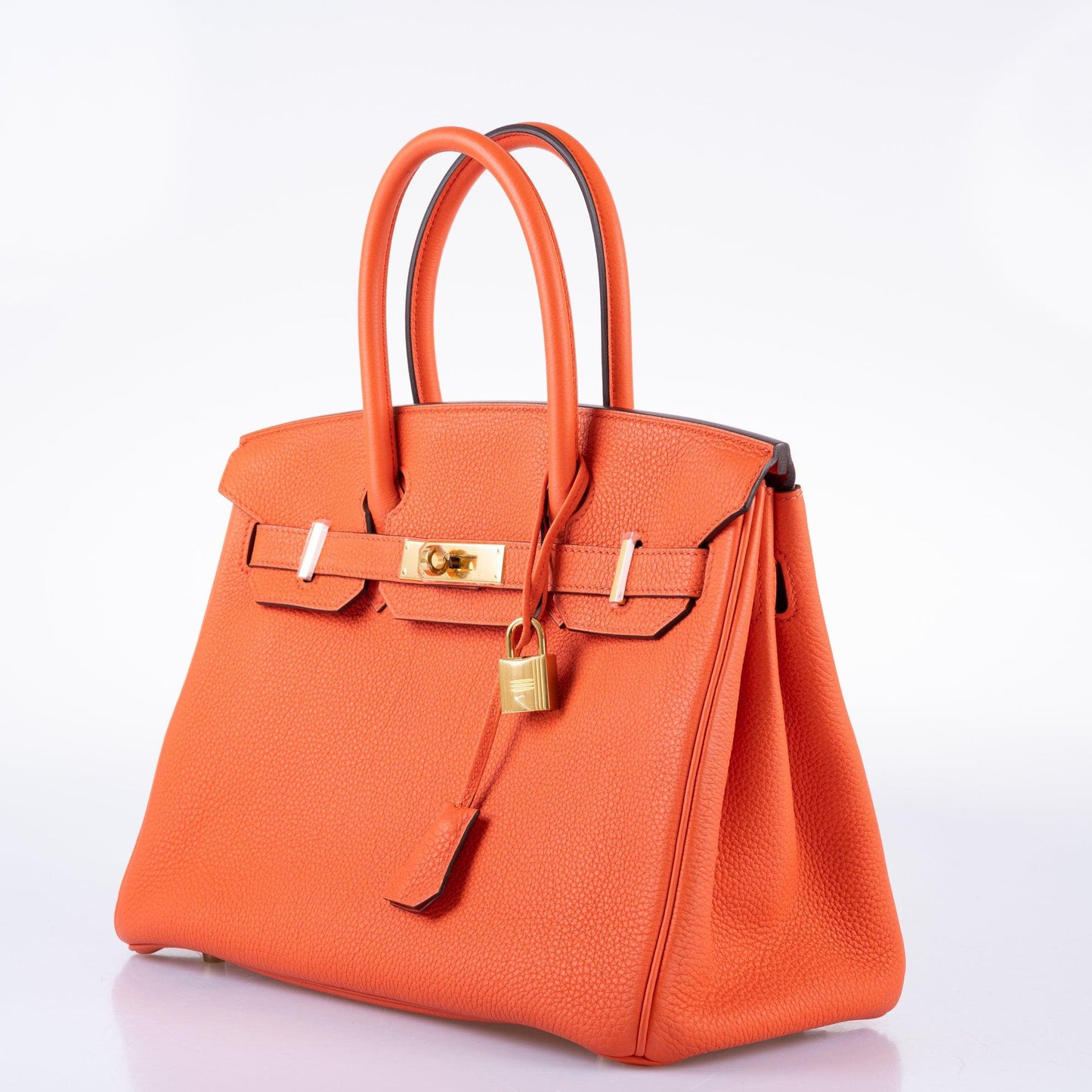 HermesBirkin 30 Orange Poppy Togo Gold Hardware - 2017, A
