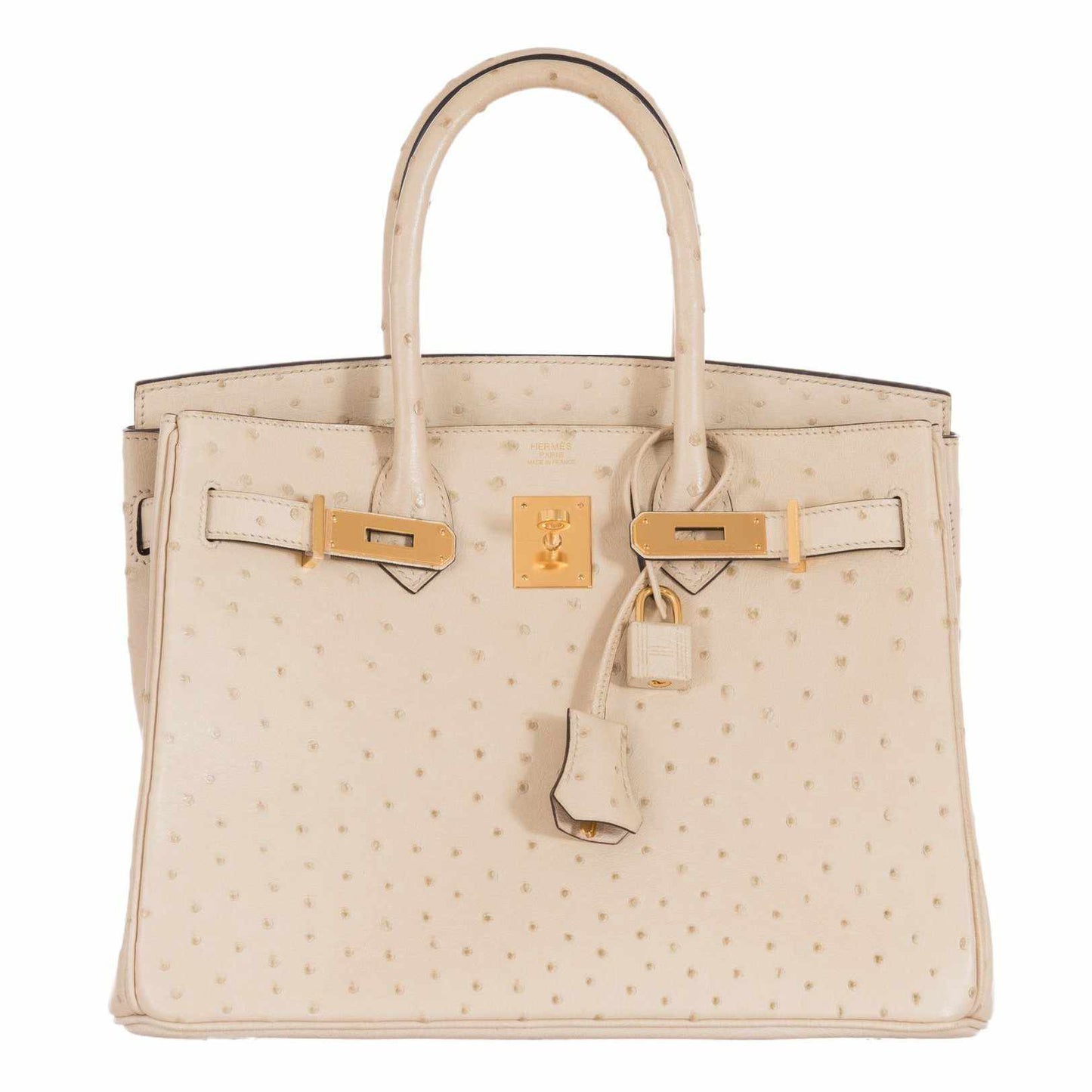 HermesBirkin 30 Parchemin Ostrich Gold Hardware