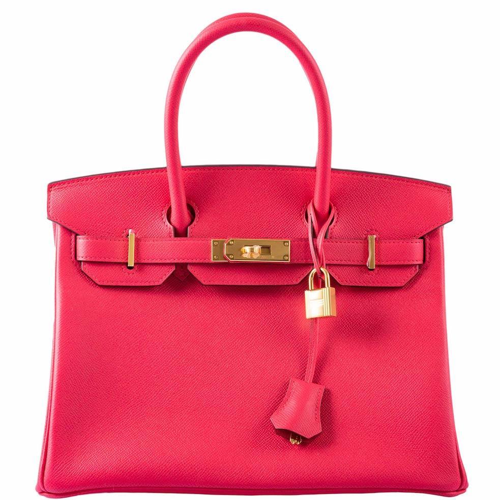 HermesBirkin 30 Rose Extreme Epsom Gold Hardware - 2020, Y