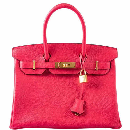 HermesBirkin 30 Rose Extreme Epsom Gold Hardware - 2020, Y