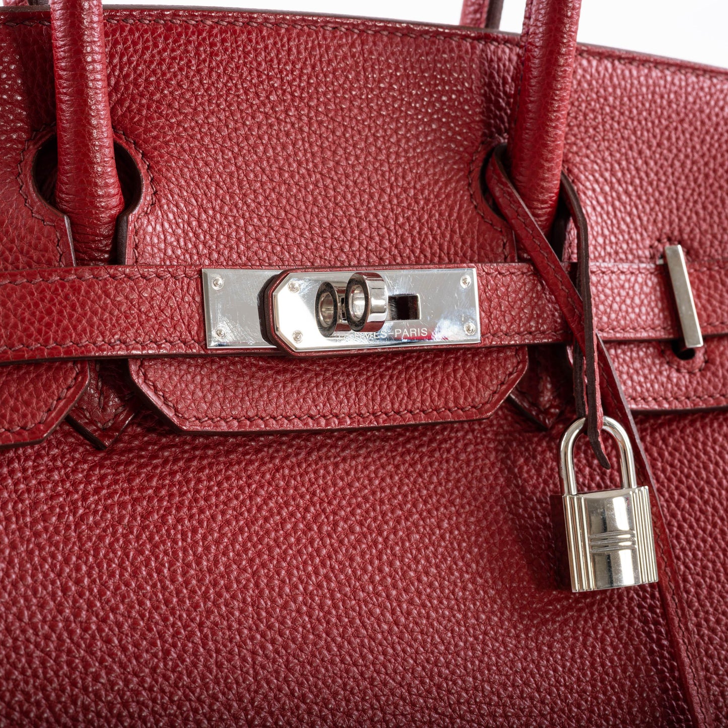 HermesBirkin 30 Rouge Garance Togo with Palladium Hardware - 2007, K Square