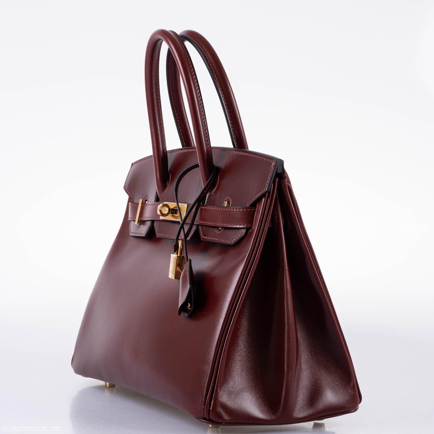 HermesBirkin 30 Rouge H Calf Box Leather Gold Hardware - 2015, X