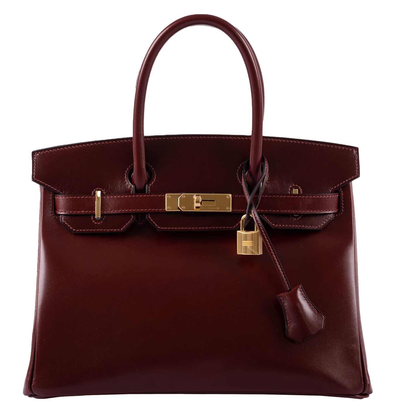 HermesBirkin 30 Rouge H Calf Box Leather Gold Hardware - 2015, X