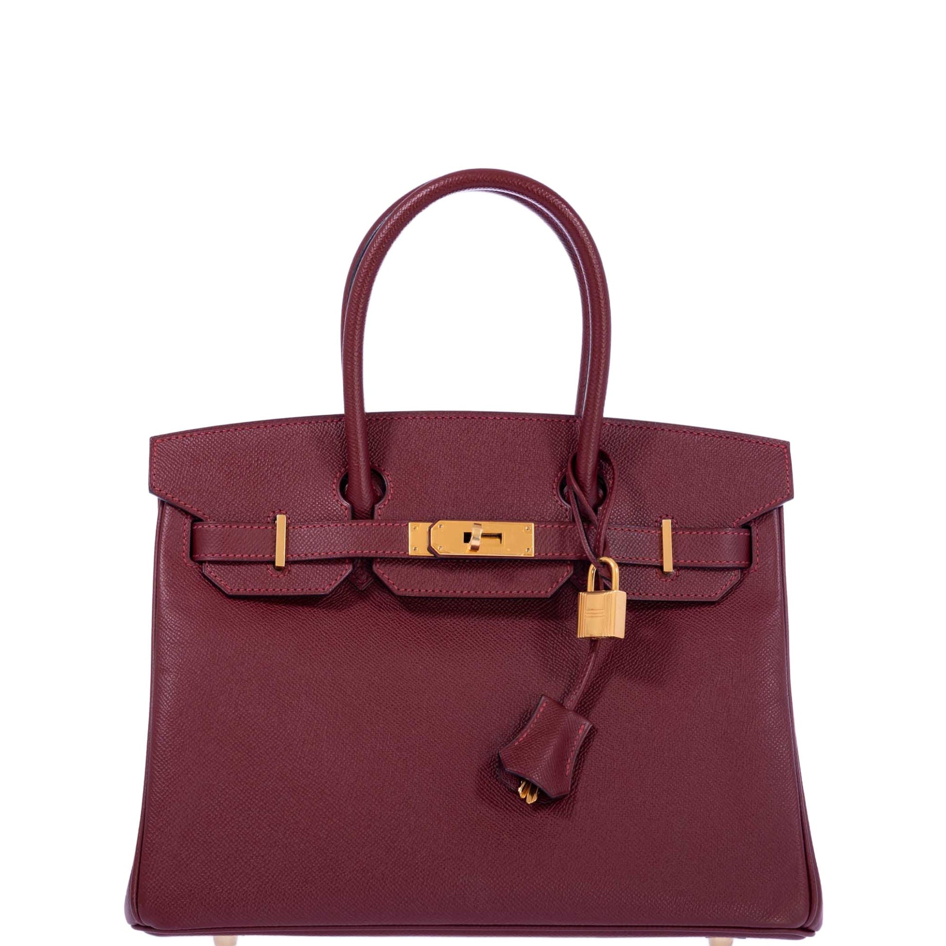 HermesBirkin 30 Rouge H Epsom Gold Hardware