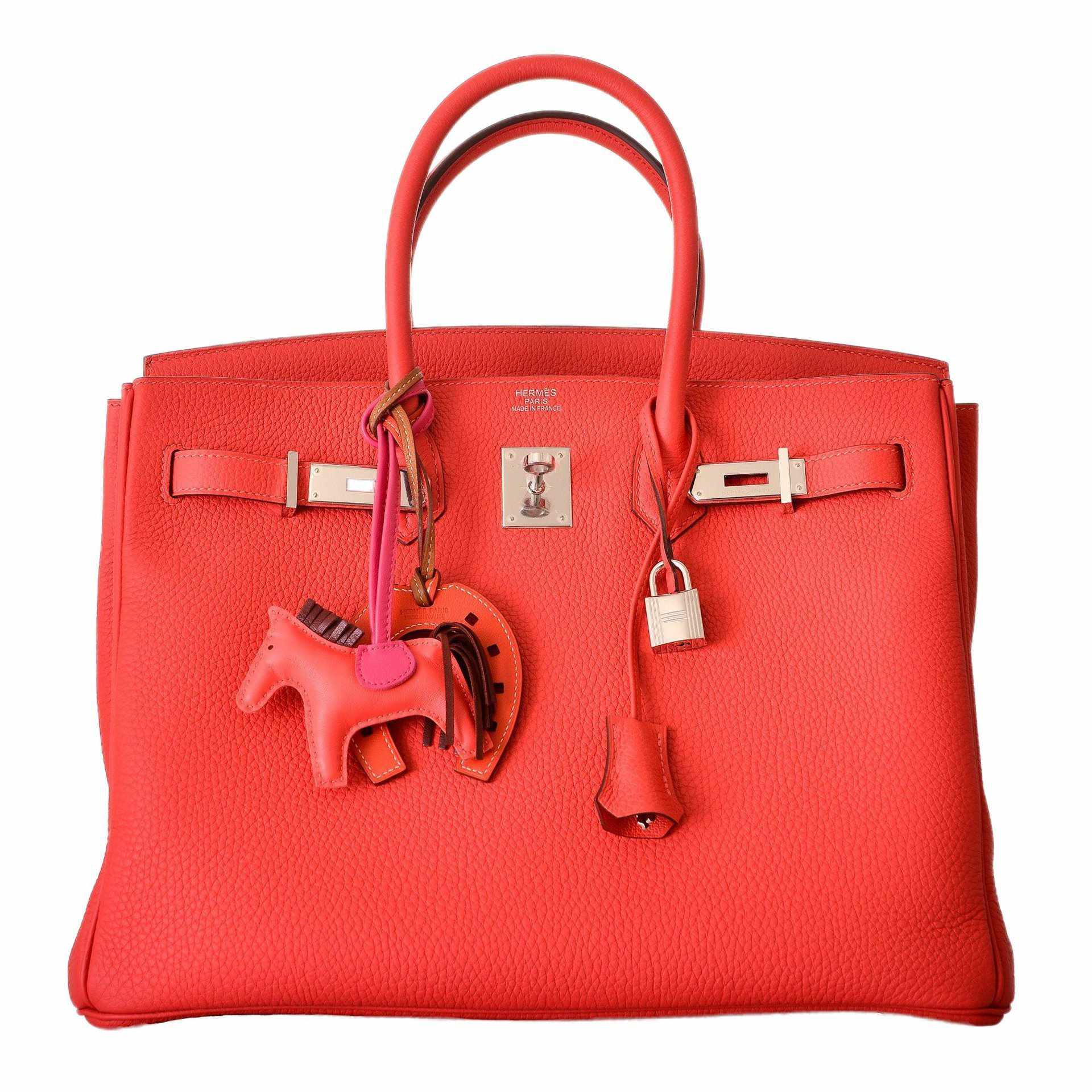 HermesBirkin 30 Rouge Pivoine Clemence Palladium Hardware