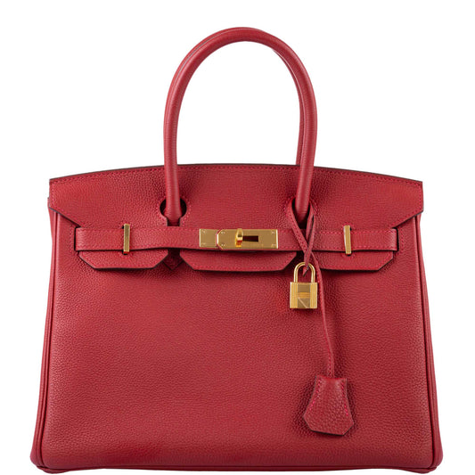 HermesBirkin 30 Rouge Vif Togo Gold Hardware - 2017, A