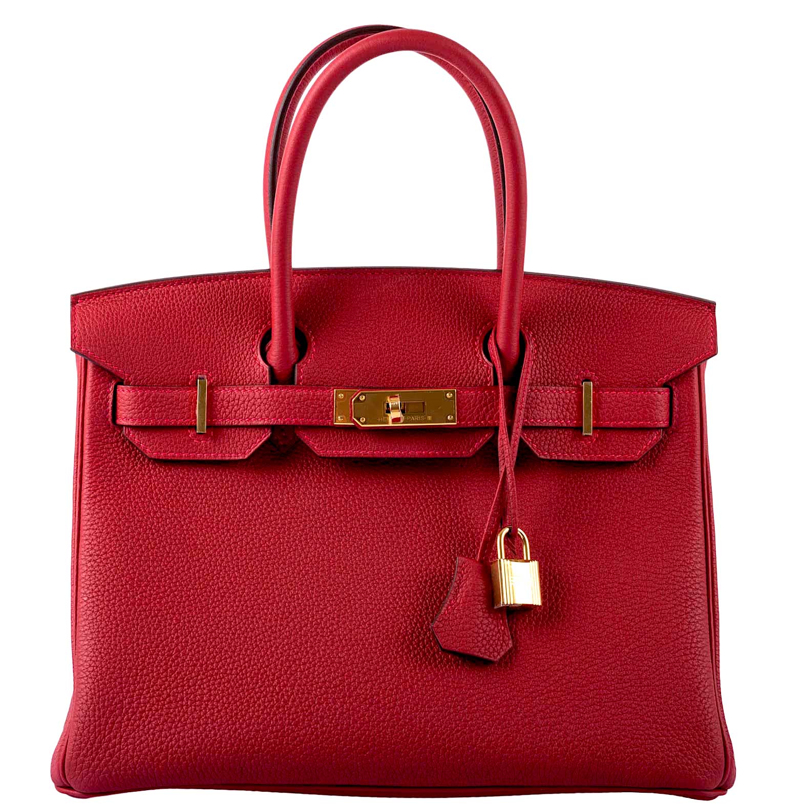 HermesBirkin 30 Rouge Vif Togo Gold Hardware - 2020, Y