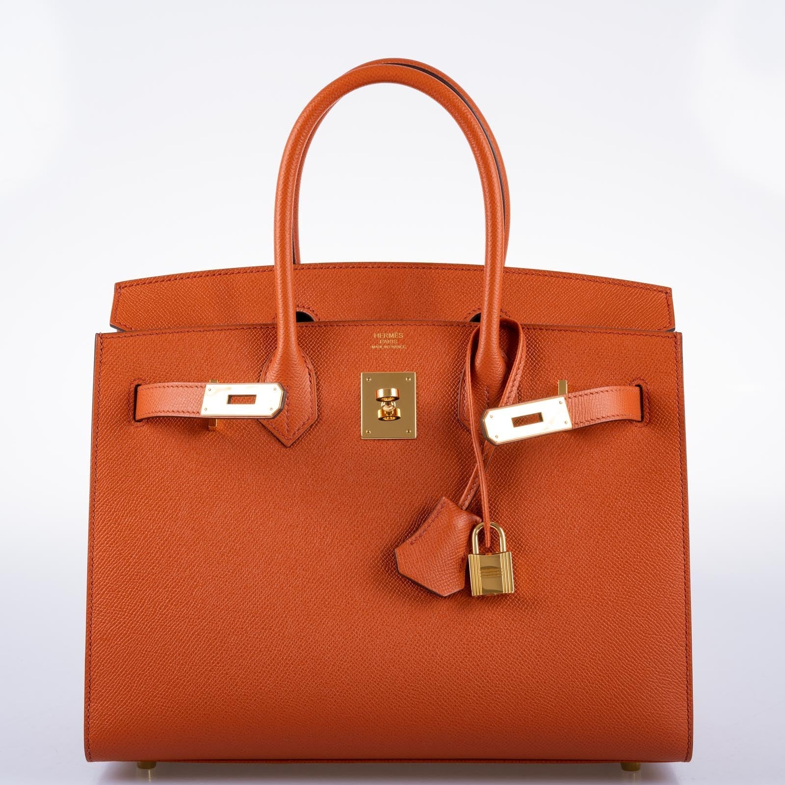 HermesBirkin 30 Sellier Terre Battue Epsom Leather Gold Hardware
