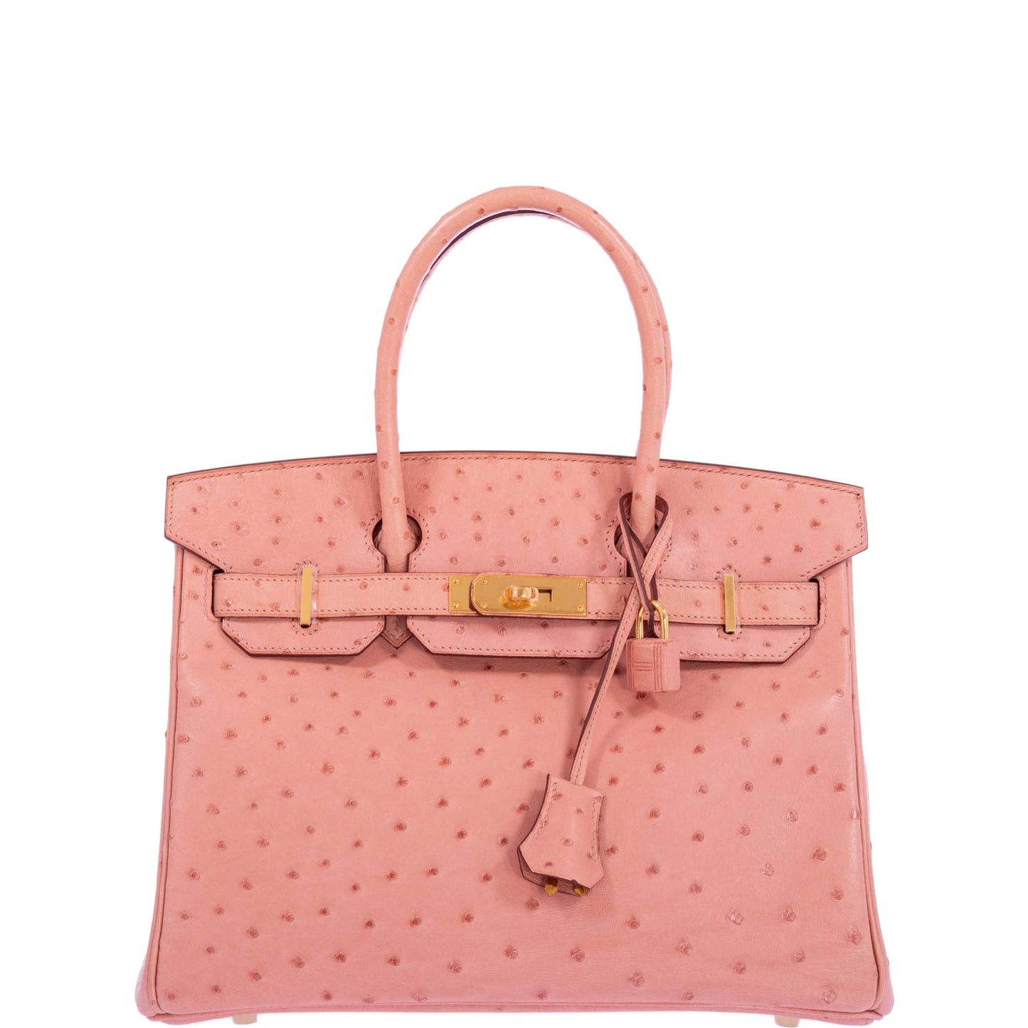 HermesBirkin 30 Terre Cuite Ostrich Gold Hardware