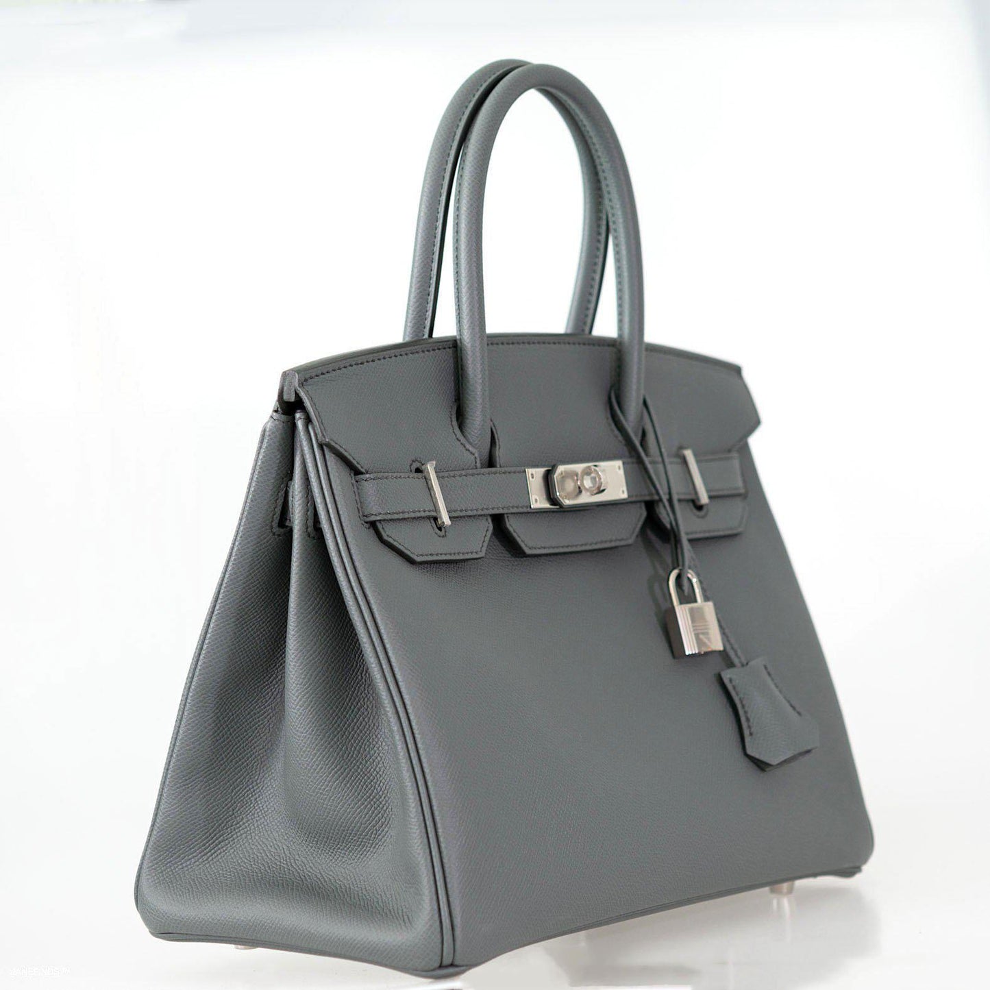 HermesBirkin 30 Vert Amande Epsom with Palladium Hardware - 2021, Z