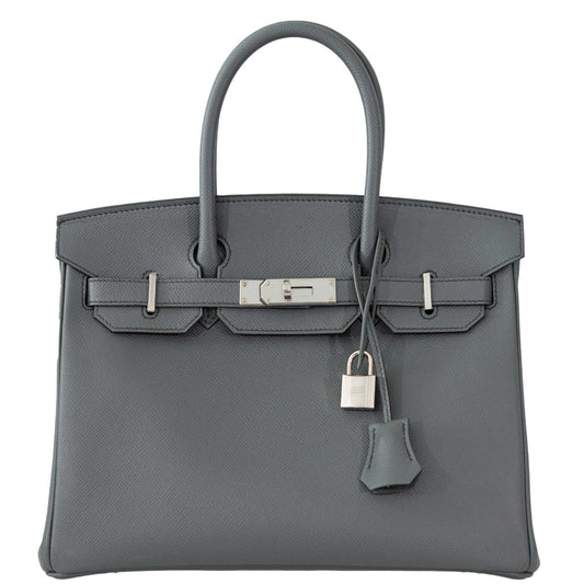 HermesBirkin 30 Vert Amande Epsom with Palladium Hardware - 2021, Z