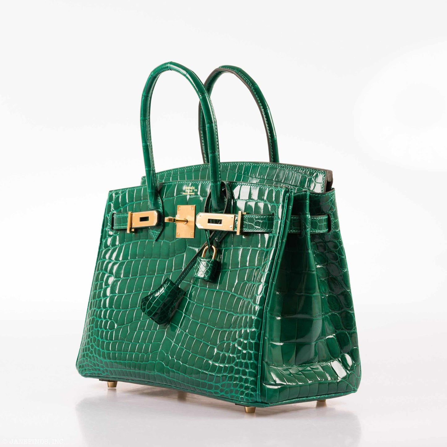 HermesBirkin 30 Vert Emerald Niloticus Crocodile Gold Hardware