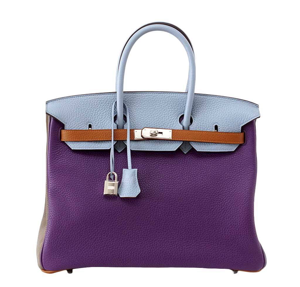 HermesBirkin 35 Arlequin Limited Edition Bag PHW