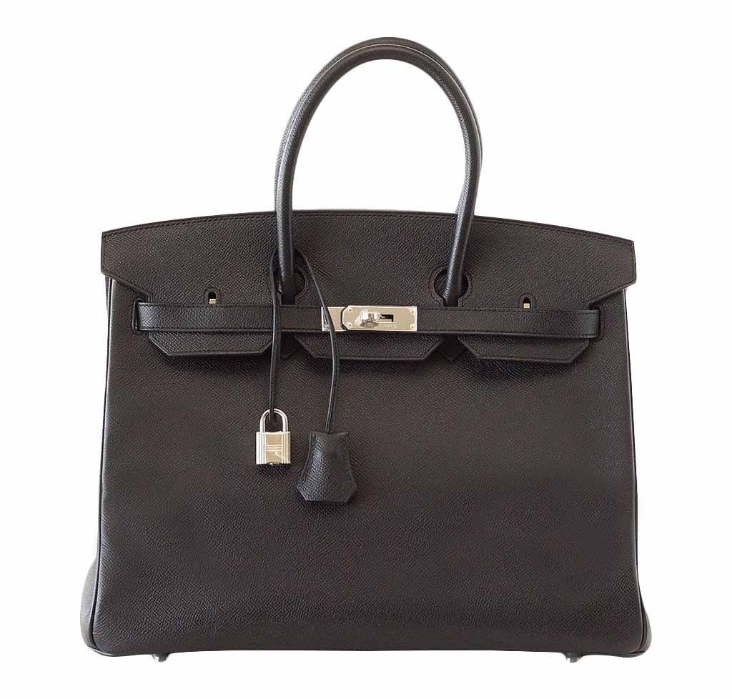HermesBirkin 35 Jet Black Bag PHW