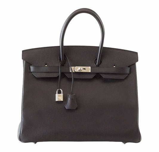 HermesBirkin 35 Jet Black Bag PHW