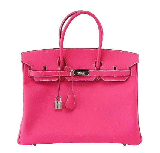 HermesBirkin 35 Rose Tyrien Pink Bag PHW