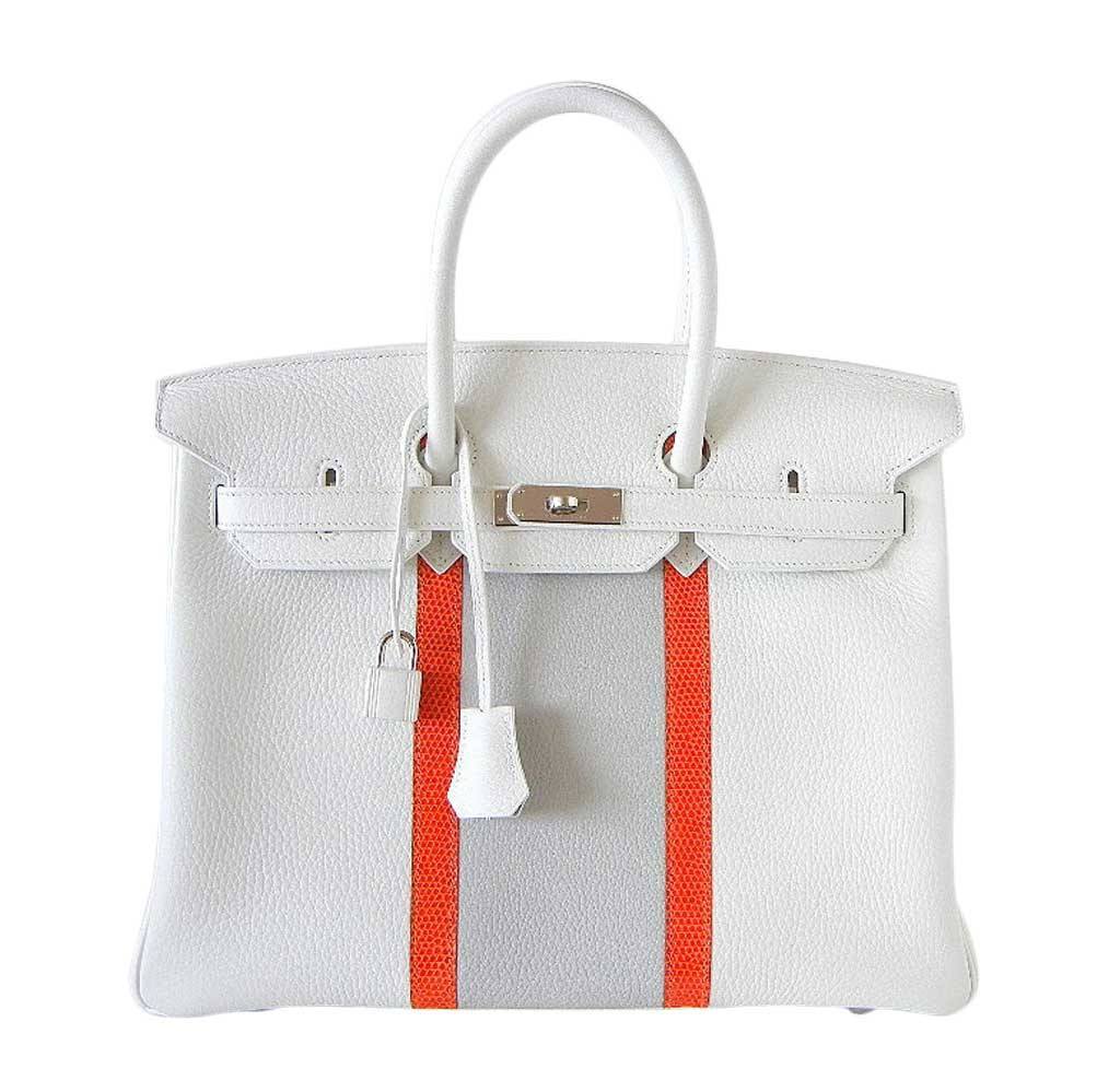 HermesBirkin 35 White Club Bag PHW