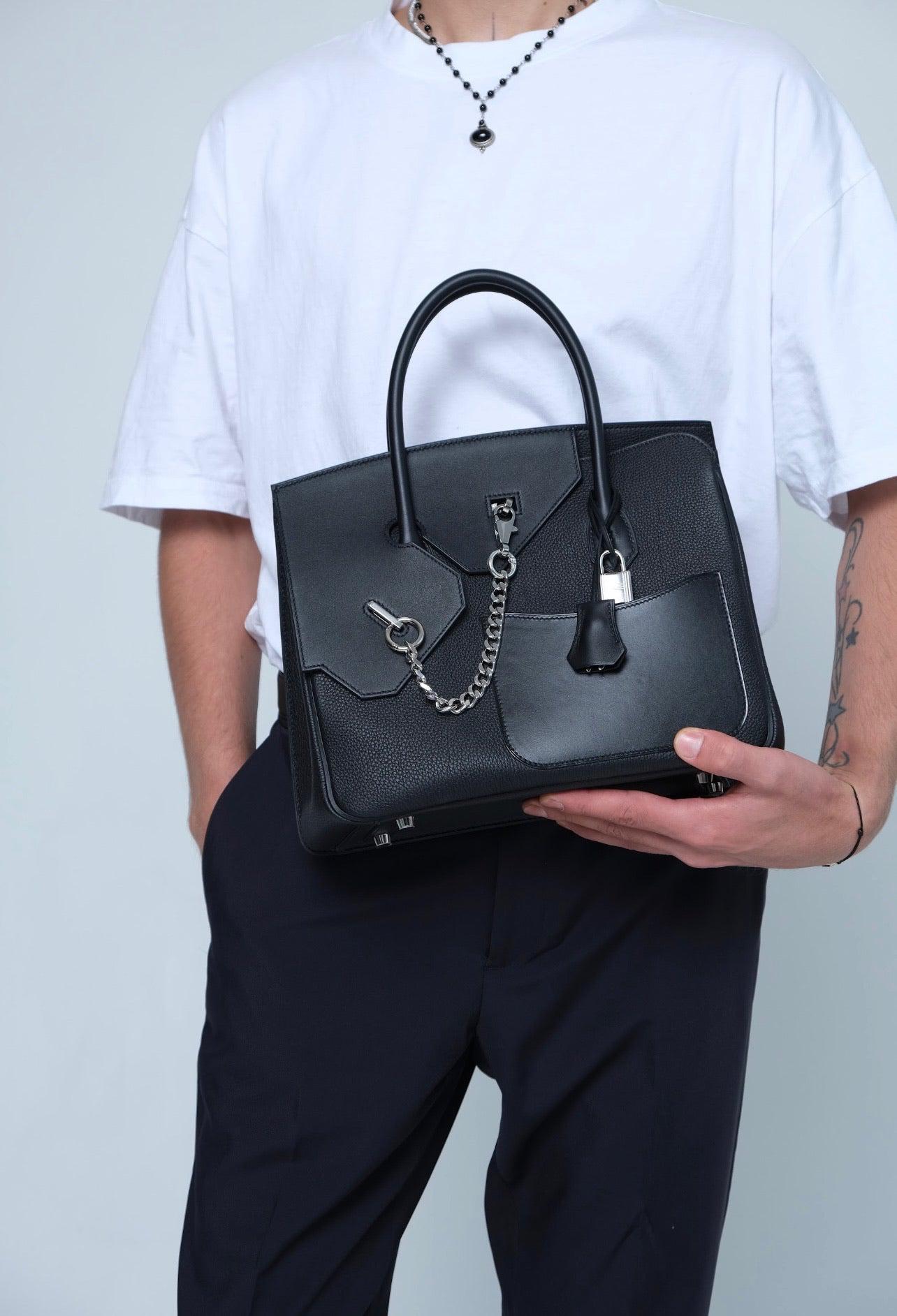 HermesBirkin en Desordre Black Togo and Swift Palladium Hardware