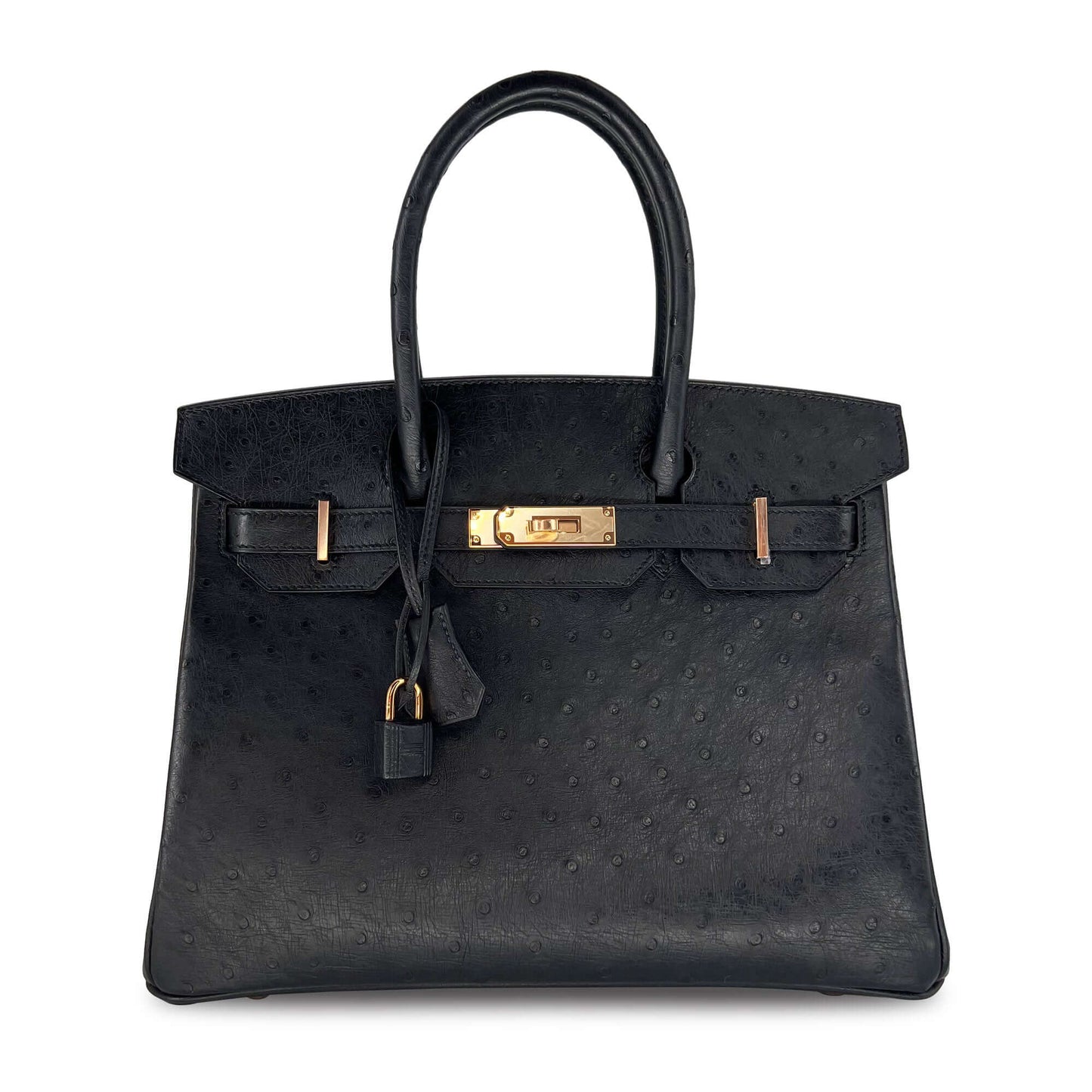   Luxury Hermes Birkin Noir Designer Bag B30 RGHW
