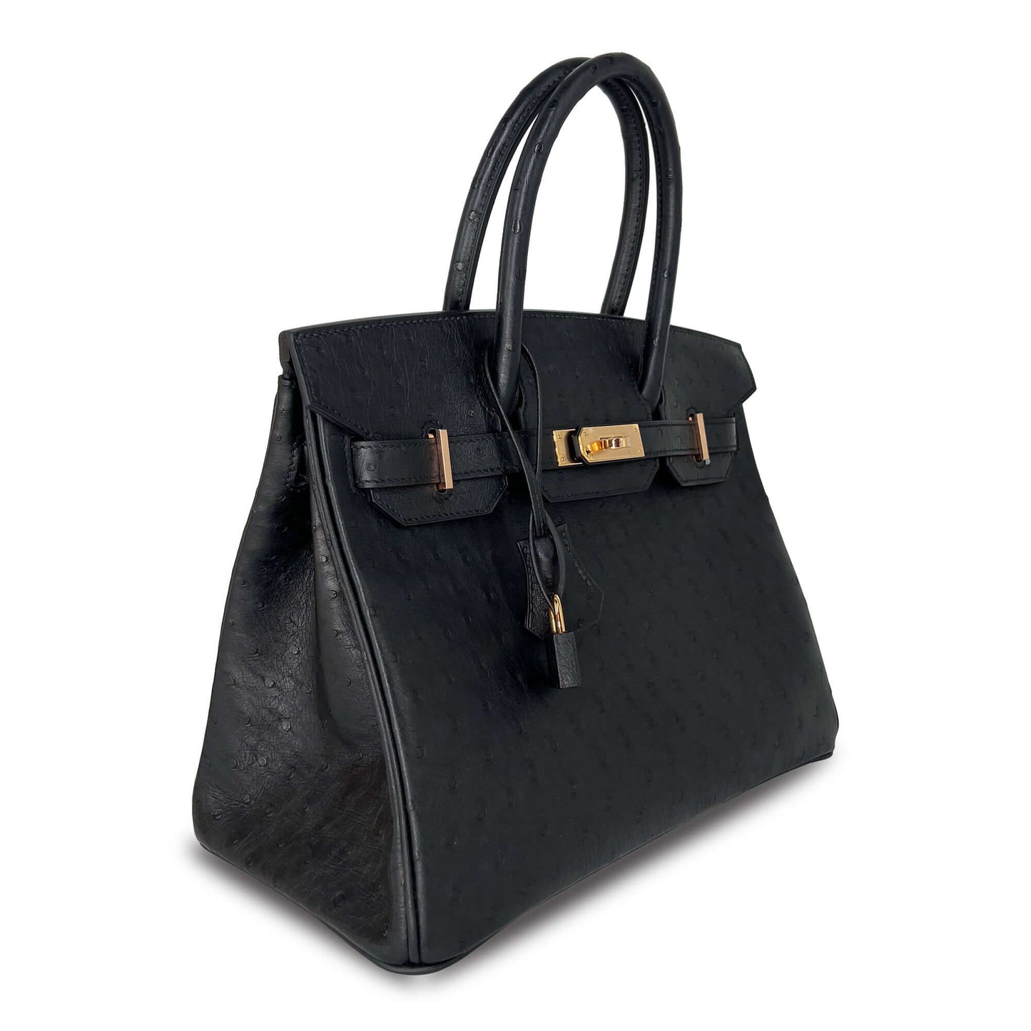   Luxury Hermes Birkin Noir Designer Bag B30 RGHW