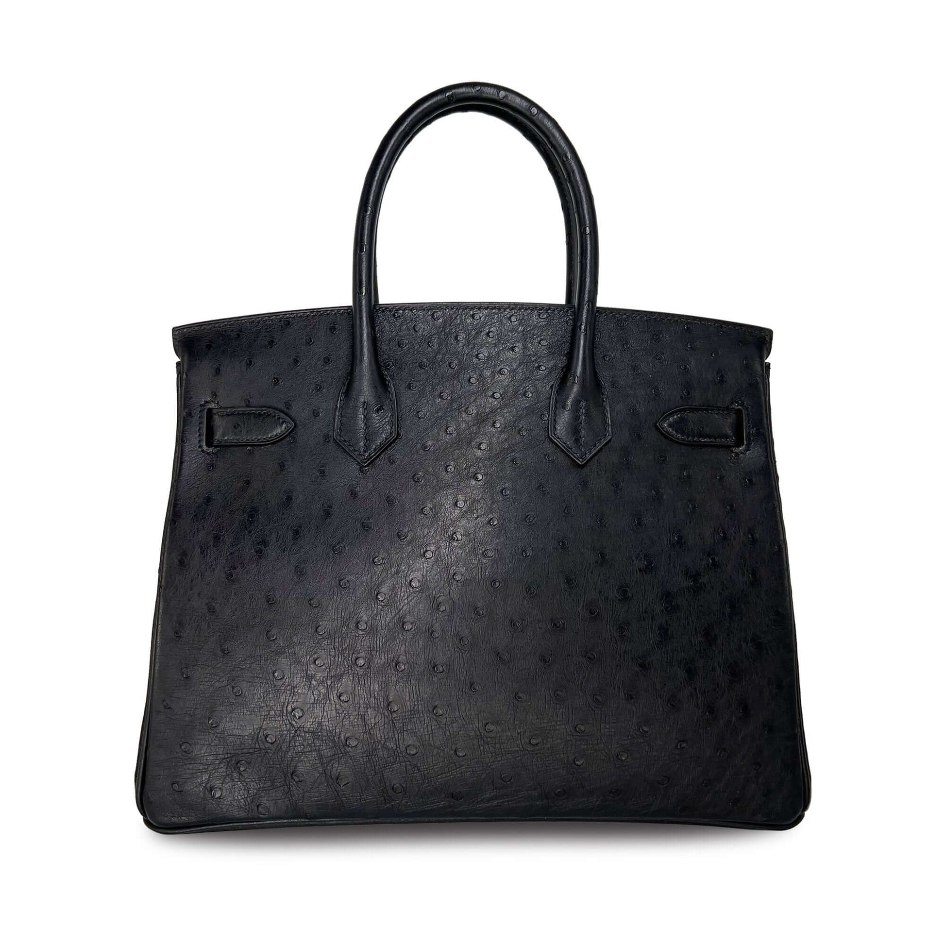   Luxury Hermes Birkin Noir Designer Bag B30 RGHW