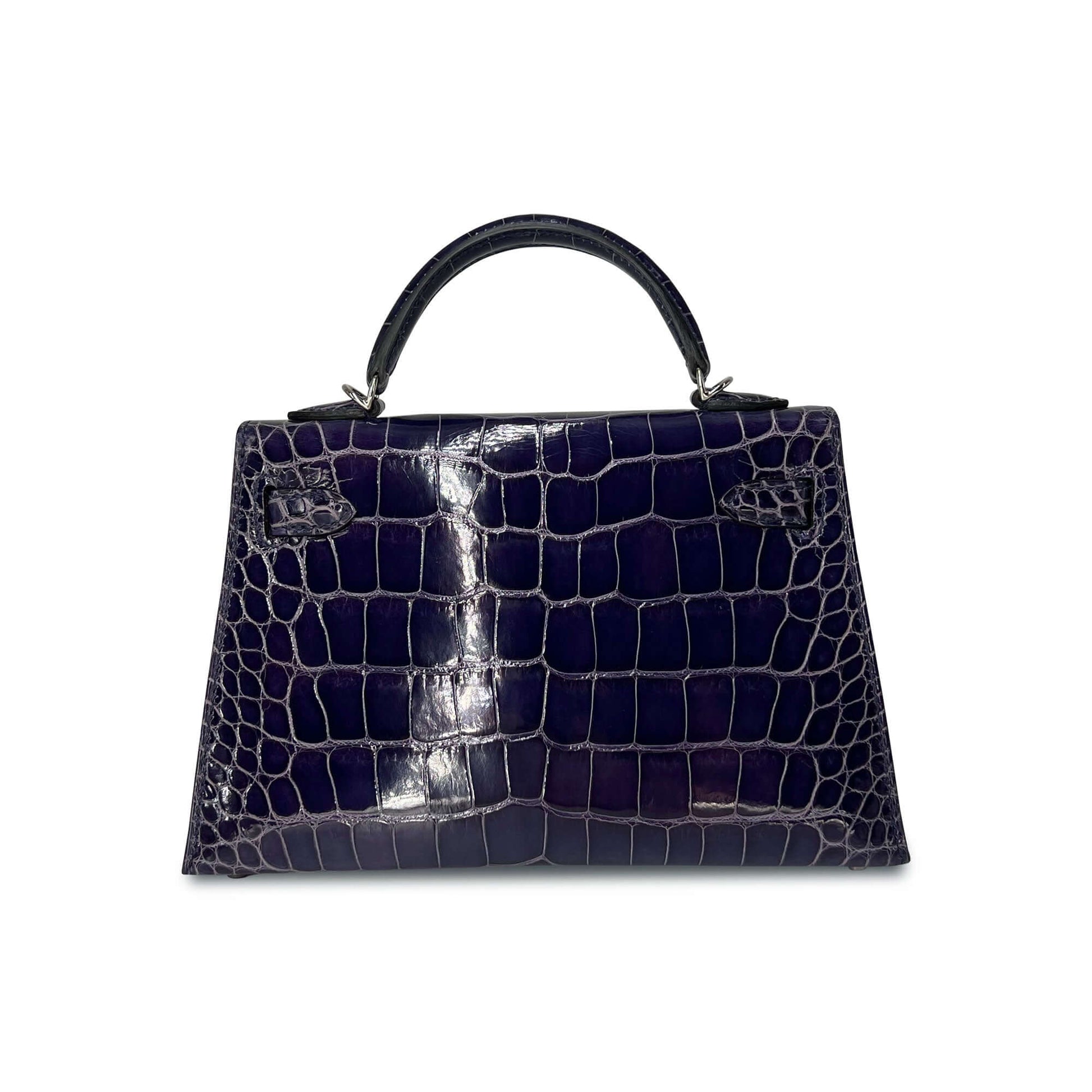   Luxury Hermes Kelly Designer Bag in Bleu Encre Lisse K20 PHW