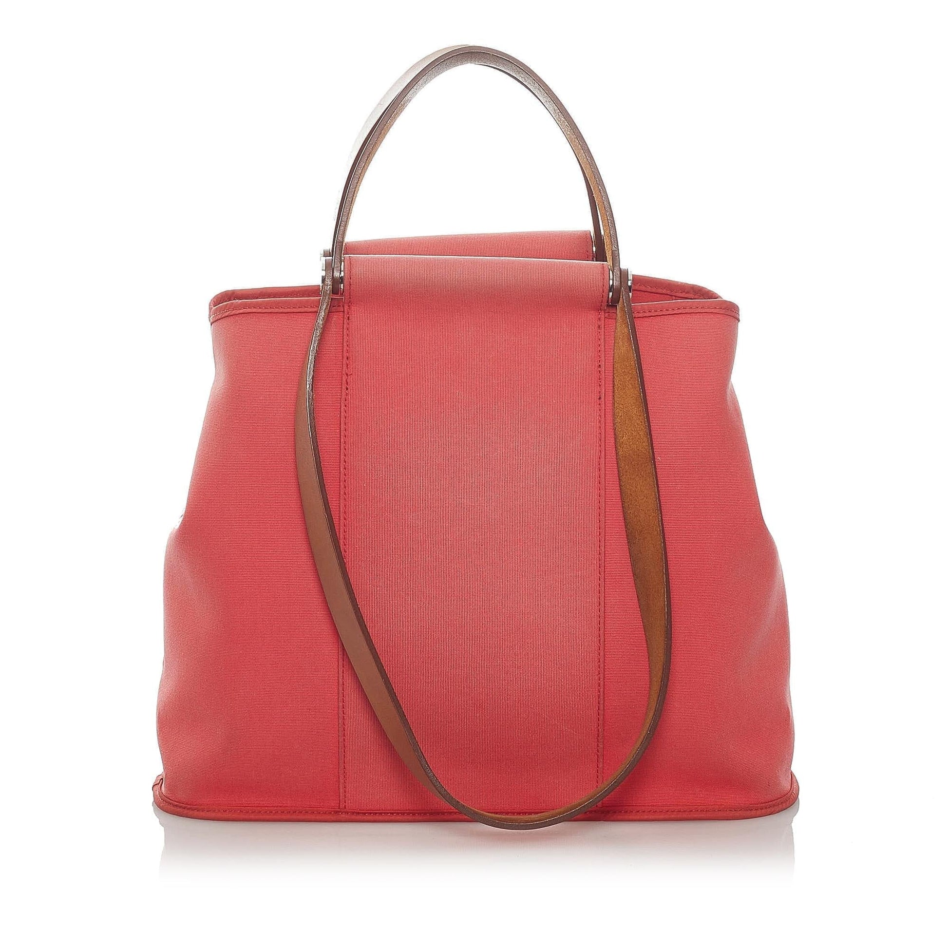 Luxury Hermes Cabag Canvas Satchel (SHG-32211)