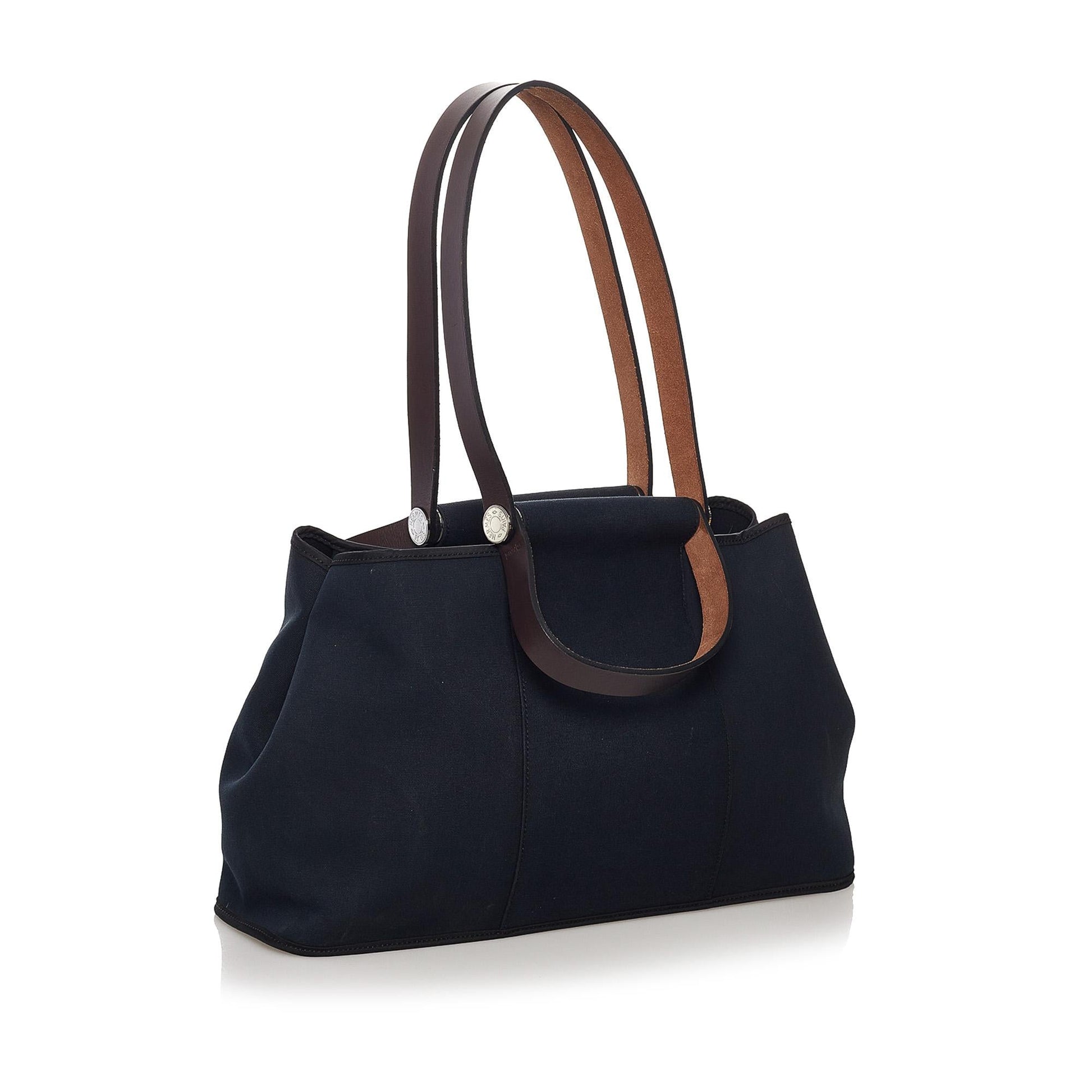 Luxury Hermes Cabag Elan Canvas Satchel (SHG-32221)