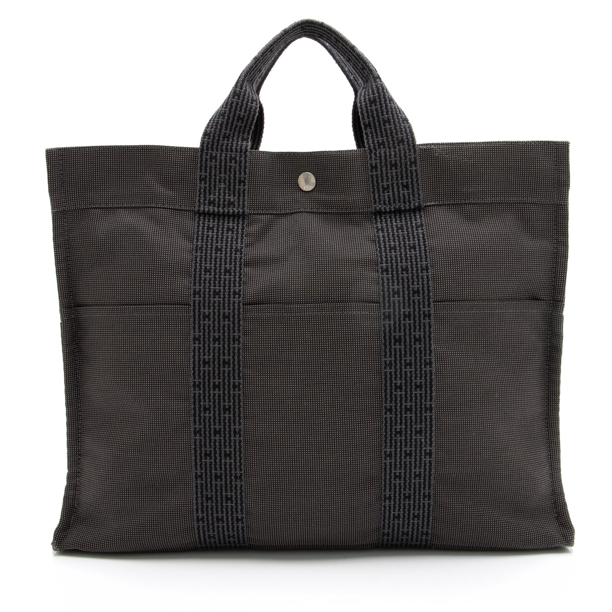 Luxury Hermes Canvas Herline MM Tote (SHF-23550)