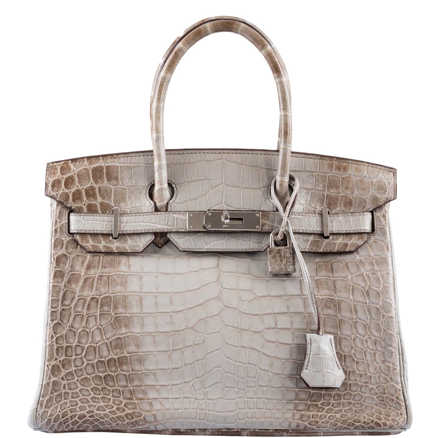 HermesGris Cendre Himalaya Birkin 30 Matte Nilo Crocodile with Palladium Hardware - 2013, Q Square