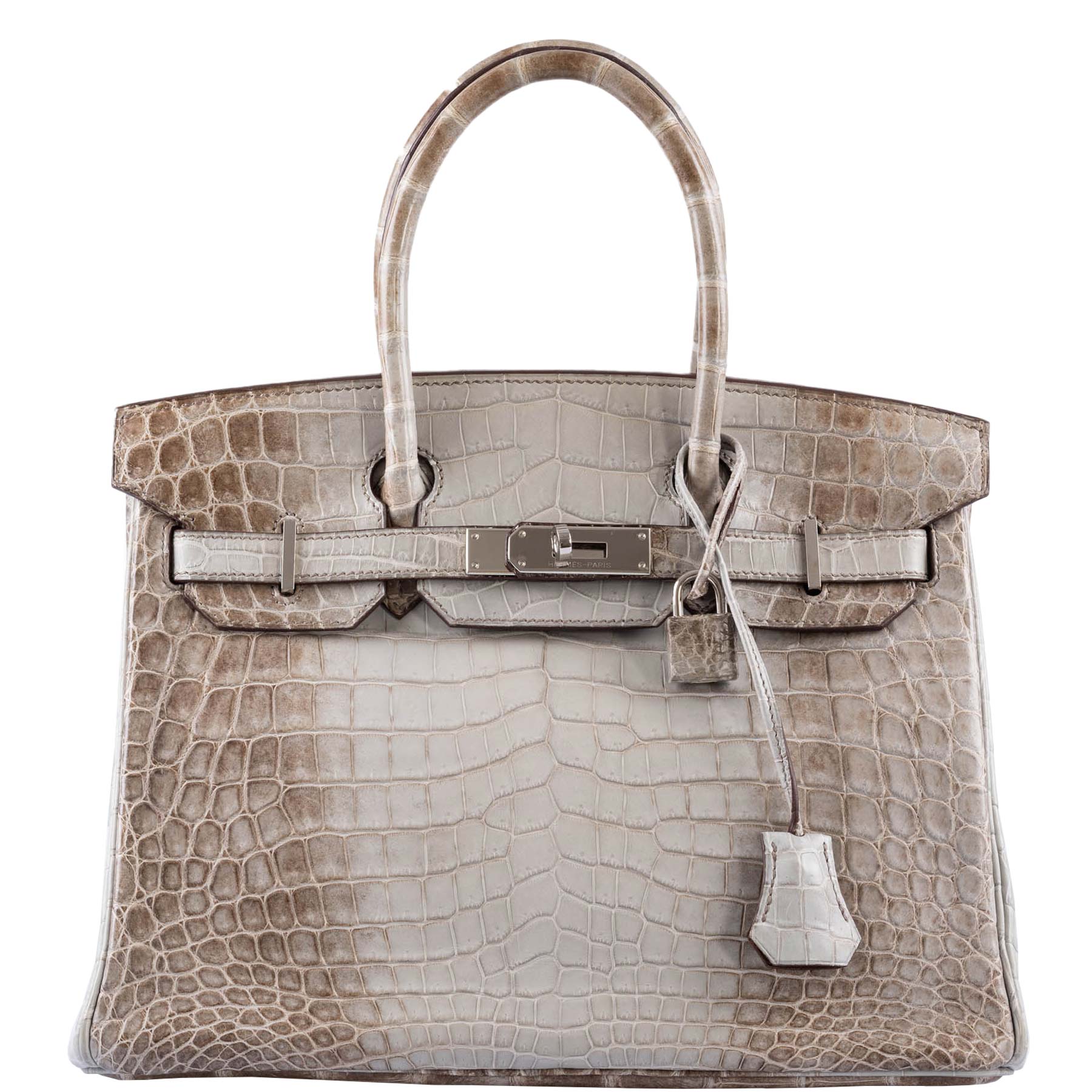 HermesGris Cendre Himalaya Birkin 30 Matte Nilo Crocodile with Palladium Hardware - 2013, Q Square