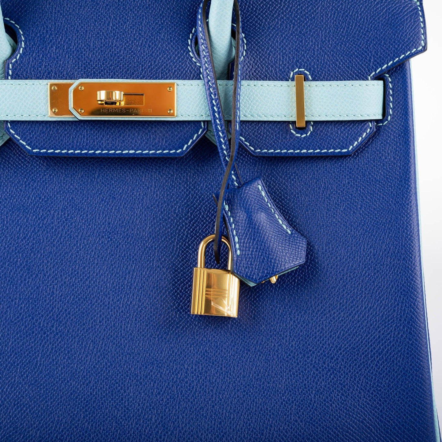 HermesHSS Birkin 30 Blue Electric & Blue Atoll Epsom with Gold Hardware - 2015, T