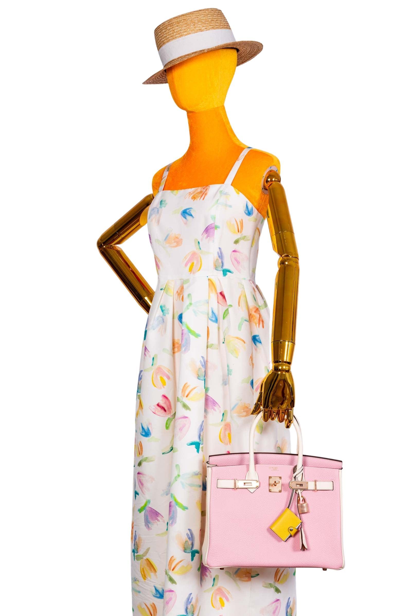 HermesHSS Birkin 30 Rose Sakura and Craie Clemence with Rose Gold Hardware