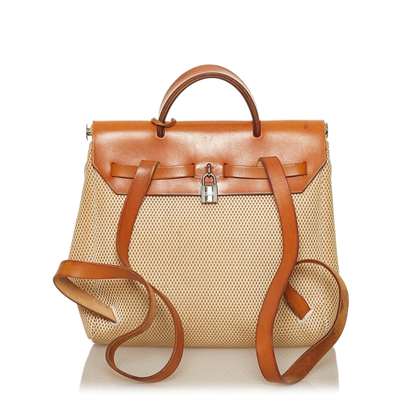 Luxury Hermes Herbag Canvas Backpack (SHG-29550)