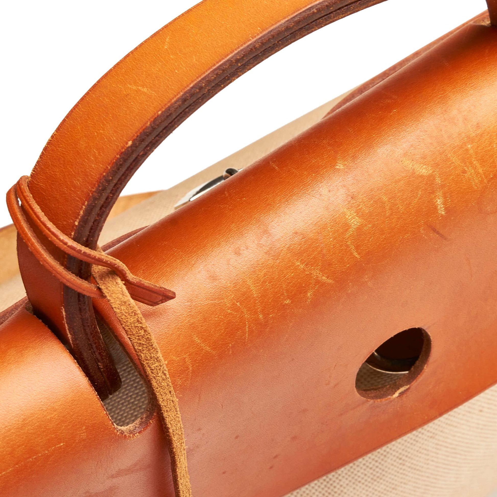 Luxury Hermes Herbag Canvas Satchel (SHG-33496)