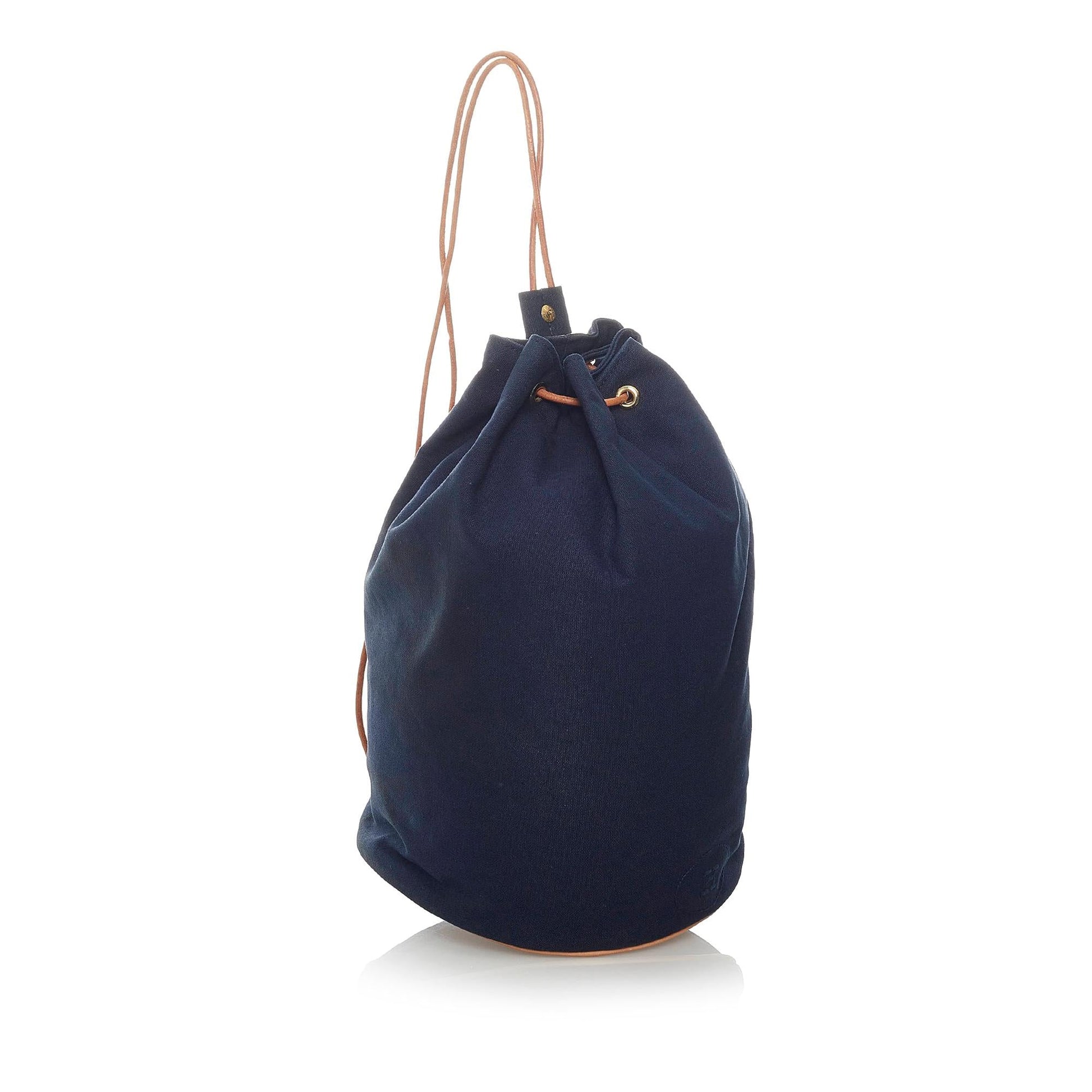 Luxury Hermes Polochon Mimile Canvas Backpack (SHG-32271)