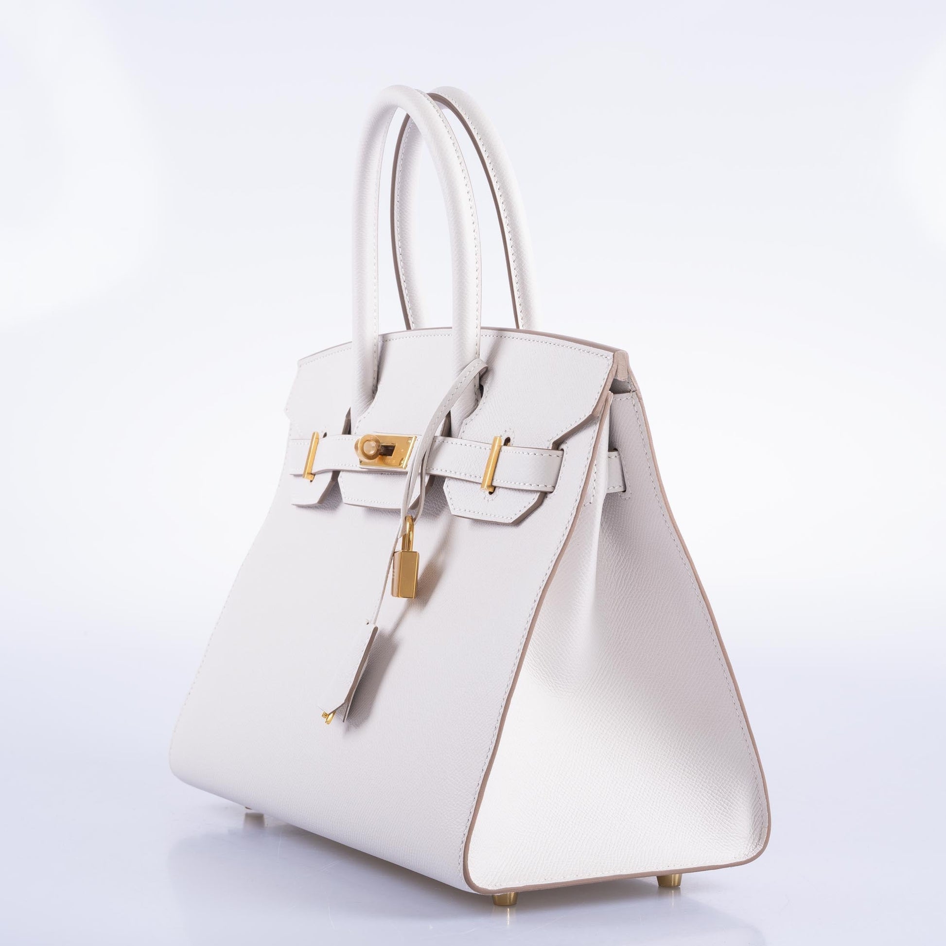 HermesSellier Birkin 30 Gris Pale Epsom Gold Hardware