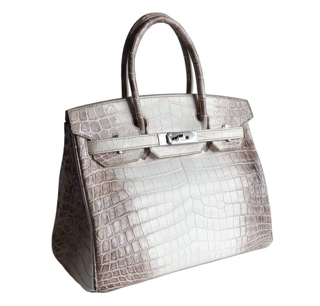 HermesBirkin 30 Himalayan Niloticus Crocodile Bag