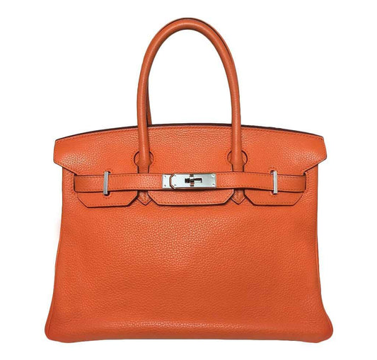 HermesBirkin 30 Feu Orange Bag