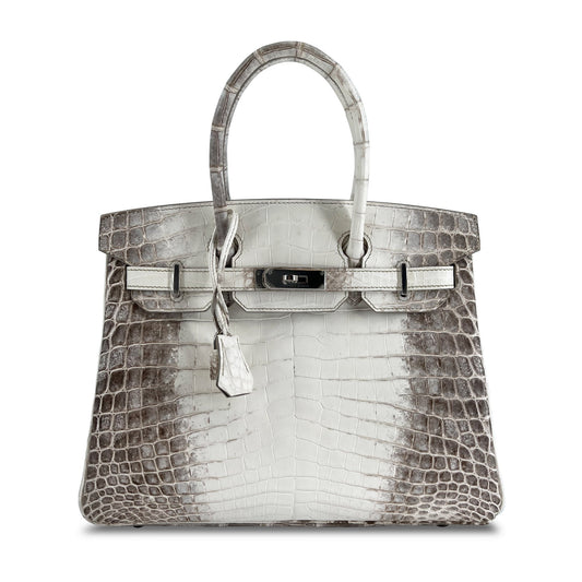   Luxury Hermes B30 Himalaya Niloticus Croco Matte PHW designer bag