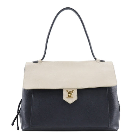 LOUIS VUITTON Tote Bag Calfskin Black / beige Rock Me MM